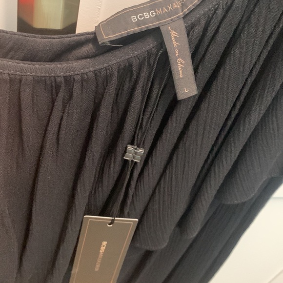 NWT bcbg black one shoulder kamila top L - Picture 2 of 7